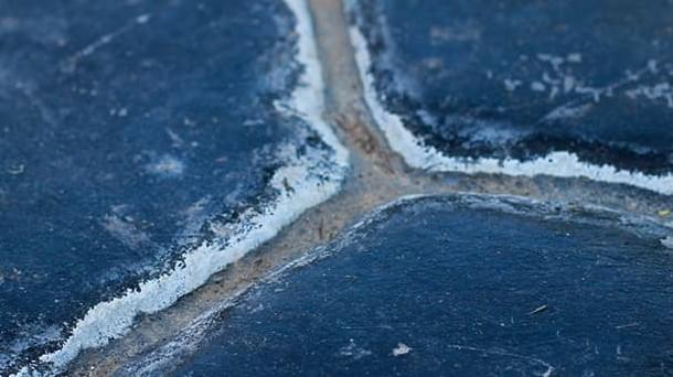 Efflorescence on Stamped